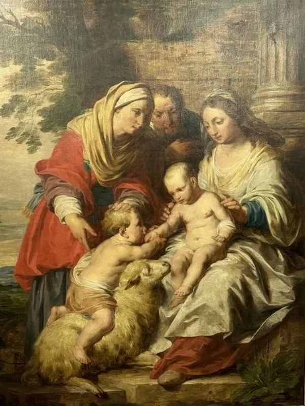 Pieter Jozef Verhaghen - La Sacra Famiglia con San Giovanni Battista e Santa Elisabetta, 1796